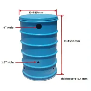 FRP Mobile Toilet Pit with cover
