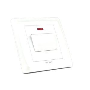 Belamy White 20A DP Switch With LED| BELAMY