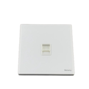 Belamy White Telephone Socket | BE-Glass White