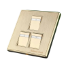 Belamy Golden 3 Gang 1 Way Socket | BE-Gold