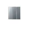 Belamy 3 Gang 1 Way Switch | BE-Glass Gray