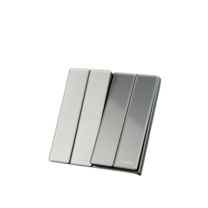 Belamy 4 Gang 1 Way Switch | BE-Glass Gray